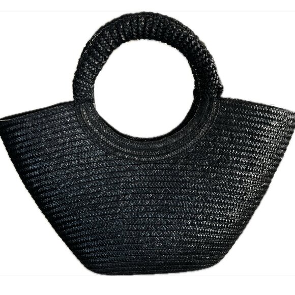 Givenchy Handbags - YSATIS DE GIVENCHY Straw Handbag Tote Summer Raffia Handbag